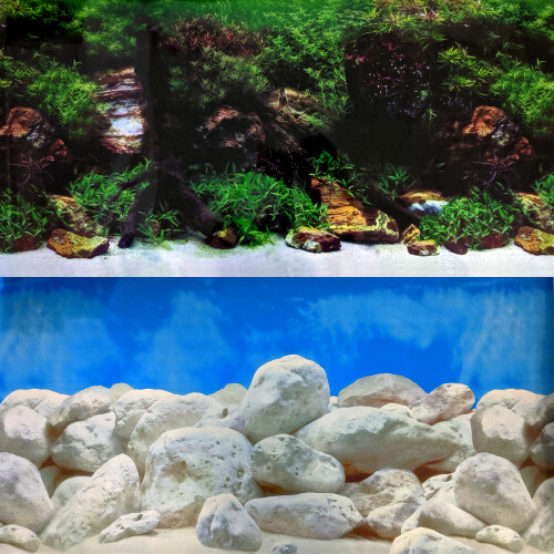 (24, Double-Sided) Repeating Double Aquascape Background
