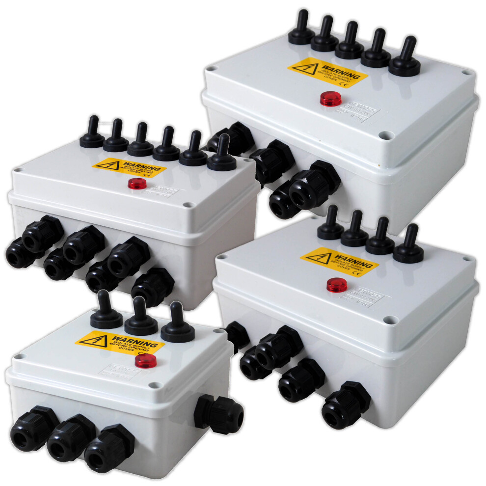(Aquacadabra 3-WAY ARMOURED POND GARDEN SWITCH BOX) GARDEN SWITCH BOXES