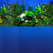 (36) Blue Waterscape / Deep Blue Sea Repeating Background - 19"h