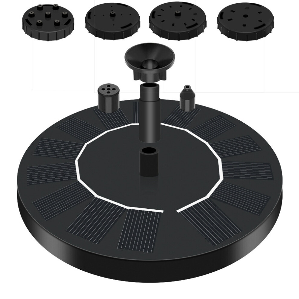 1.5W Solar Fountain Pump With 6 Nozzles Water Pump Liquid 16CM