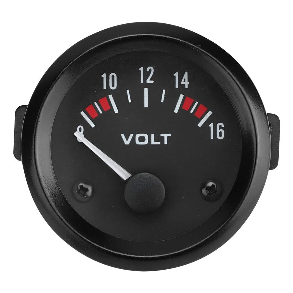Car Universal 12V Voltmeter, 52mm Voltage Meter Gauge 8-16V BX100007 Aluminum Alloy Automotive Replacement Voltmeter Gauges for Most 12V Car-image-OPC-PFY92DY-NEW