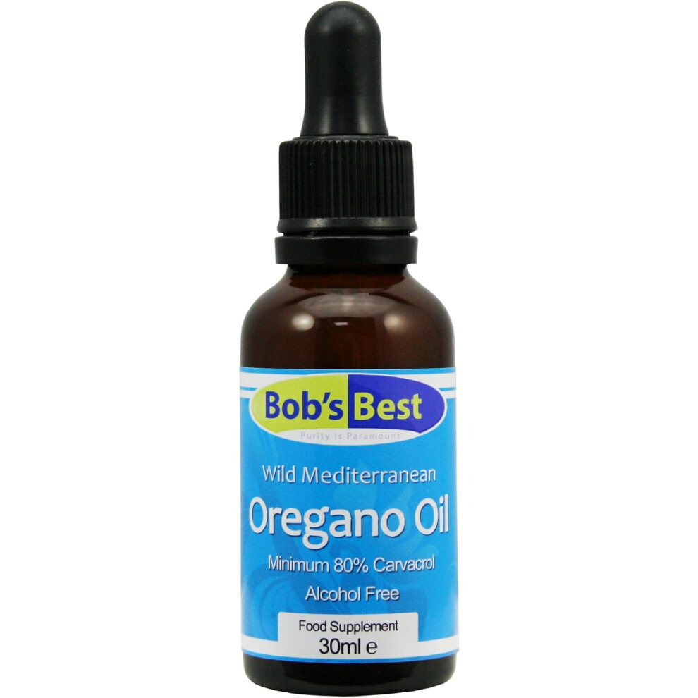Bob's Best Oregano Oil 100% Pure Wild Mediterranean 30Ml - Min 80% Carvacrol