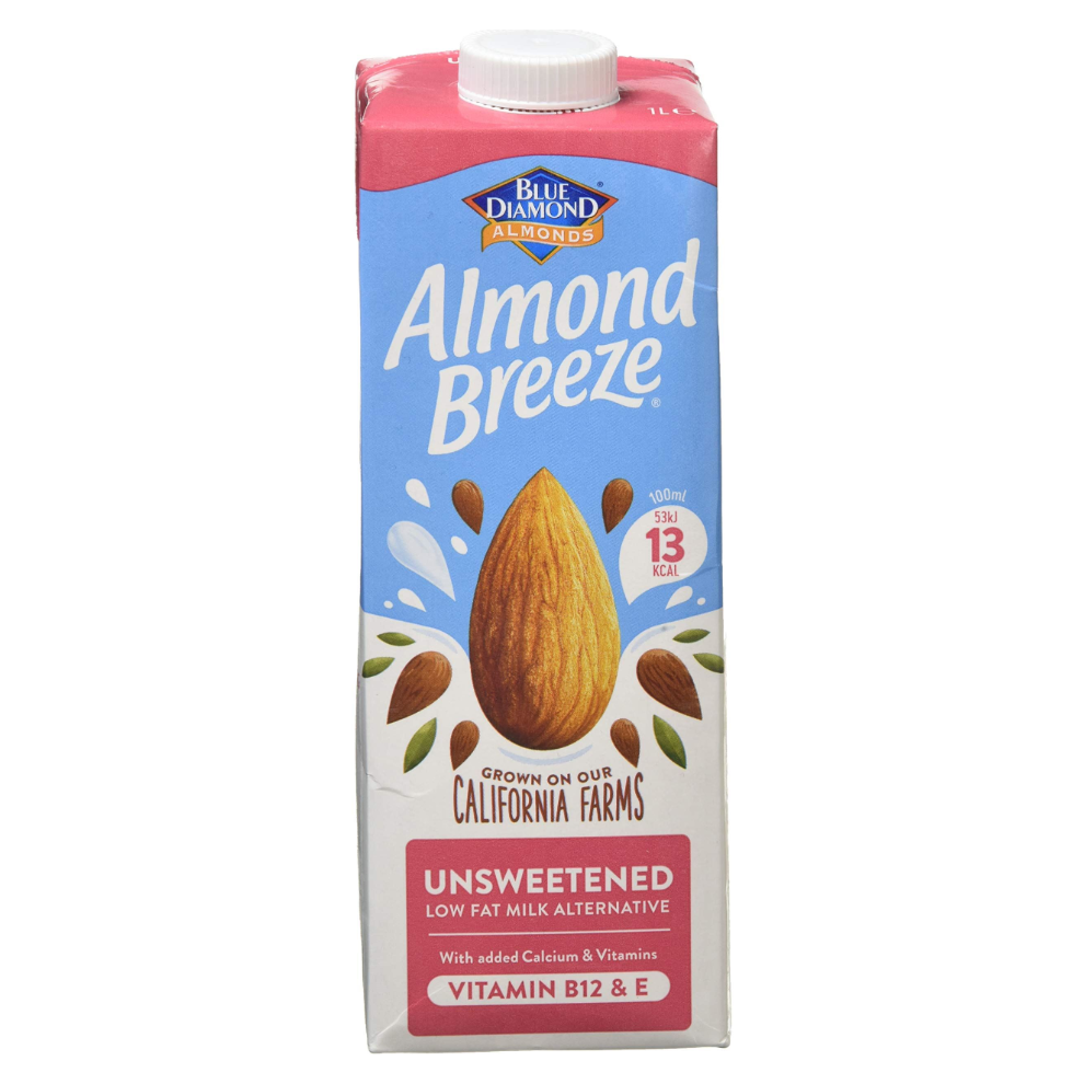 BLUE DIAMOND Almond Breeze Unsweetened 1000 ml (Pack of 8)