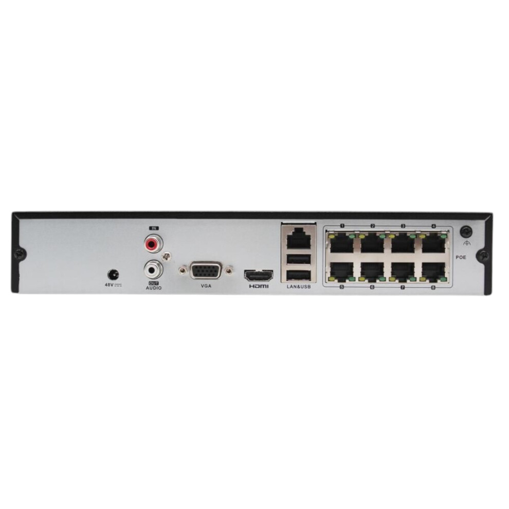 Hikvision Hilook Nvr 8 Ch Cctv Ip Poe 4K Recorder 8Mp Network No Hdd 6931847861971