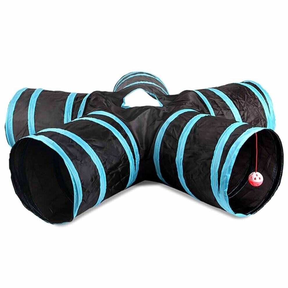 5 Way Pop Up Cat Tunnel Pet Hides Tree Puppy Tube Kitten Play Toy Rabbit