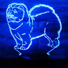 3D Lamp lovely Chow Chow Dog Desk Table Light 7 Colors Changing Touch Control Lamp Gift for Christmas Birthday
