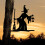 Witch Lantern On Branch Steel Silhouette Metal Wall Art Home Garden Yard  Statue Decoration 1