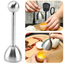 Stainless Steel Boiled Egg Topper Shell Top Cutter Knocker Opener Kitchen