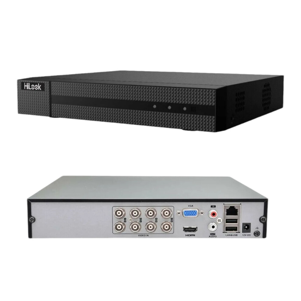 Hikvision HiLook 8CH DVR CCTV Recorder 8MP Remote Viewing No Hdd