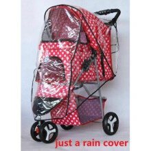 Outdoor Folding Dog Cart & Pet Stroller with Waterproof Rain Cover - Travel-Ready, Durable Pet Carrier