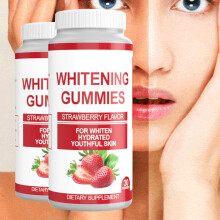 Gummies blanchissants saveur fraise pour blanchir et hydrater la peau