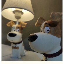 Niedliche Cartoon Hund Tischlampe für Kinderzimmer Schlafzimmer Nachttischlampe Kindergeschenke USB Warmes Licht