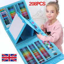 208 PCS Kunst Set Kinder / Kinder Geschenk Box - Färbung Zeichnung Malerei Kunst Fall