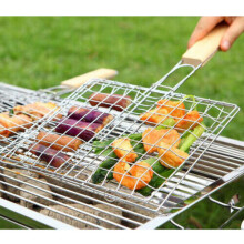 Edelstahl BBQ Grill Klappbarer Grillkorb Home Barbecue Zubehör Werkzeug
