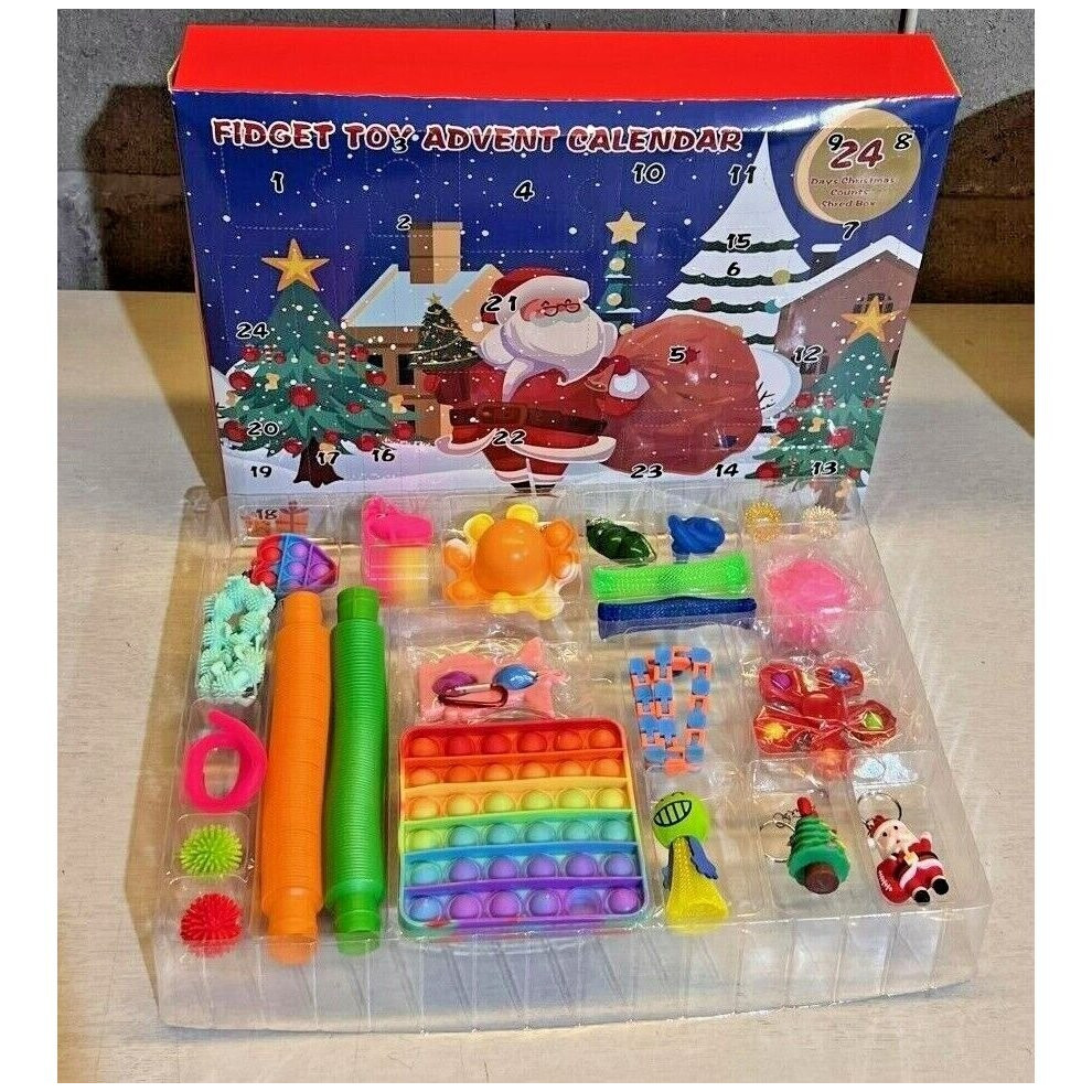 Skesrjtop Advent Calendar Fidget Toy Pop Set 24 Days Christmas Countdown