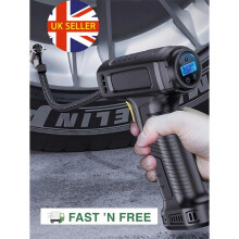 UK Cordless Digital Car Tyre Inflator USB Rechargeable Tire Air Compressor Pump
