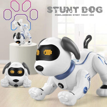 Chien robot interactif RC – commande vocale, danse et marche, toucher le menton et actions amusantes