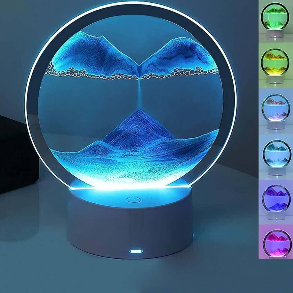3D Sandscape in Motion Display Moving Sand Frame Art Picture Glass Flowing Gift