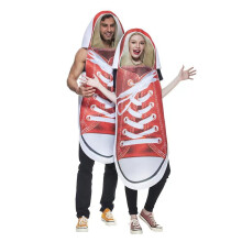 Eraspooky Halloween Party Paar Kostüm Funny Adult Sneakers Kostüme Canvas Cricket Schuhe Cosplay Outfit Karneval Fancy Dress