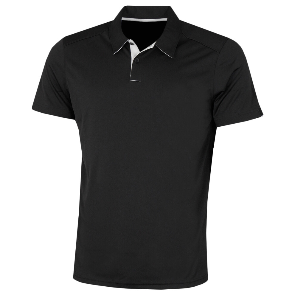 (M, Blackout) Oakley Mens Divisional Moisture Wicking Tailored Fit Golf Polo Shirt