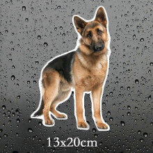 (1737 Colorful1 piece, One size) Three Ratels TZ-1738# 15x16cm German Shepherd On Board Car Stickers Funny Car Sticker Auto Decals