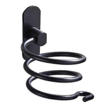 (Black, One size) Wall Mounted Aluminum Hair Dryer Rack Hair Dryer Holder Cable Rack For Kitchen Bathroom Bathroom Accessories