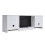 (White) 3 Flame LED Colors Freestanding Surround Set TV Unit with Remote Control 5