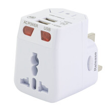 4 In 1 International World Wide Universal Travel Adaptor with USB Charging UK