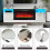 (White) 3 Flame LED Colors Freestanding Surround Set TV Unit with Remote Control 6