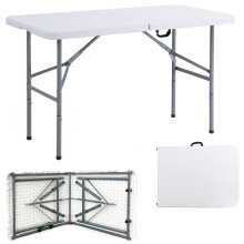(4FT Table (Single)) 4/6FT CATERING CAMPING HEAVY DUTY FOLDING TRESTLE TABLE PICNIC BBQ PARTY CHAIRS