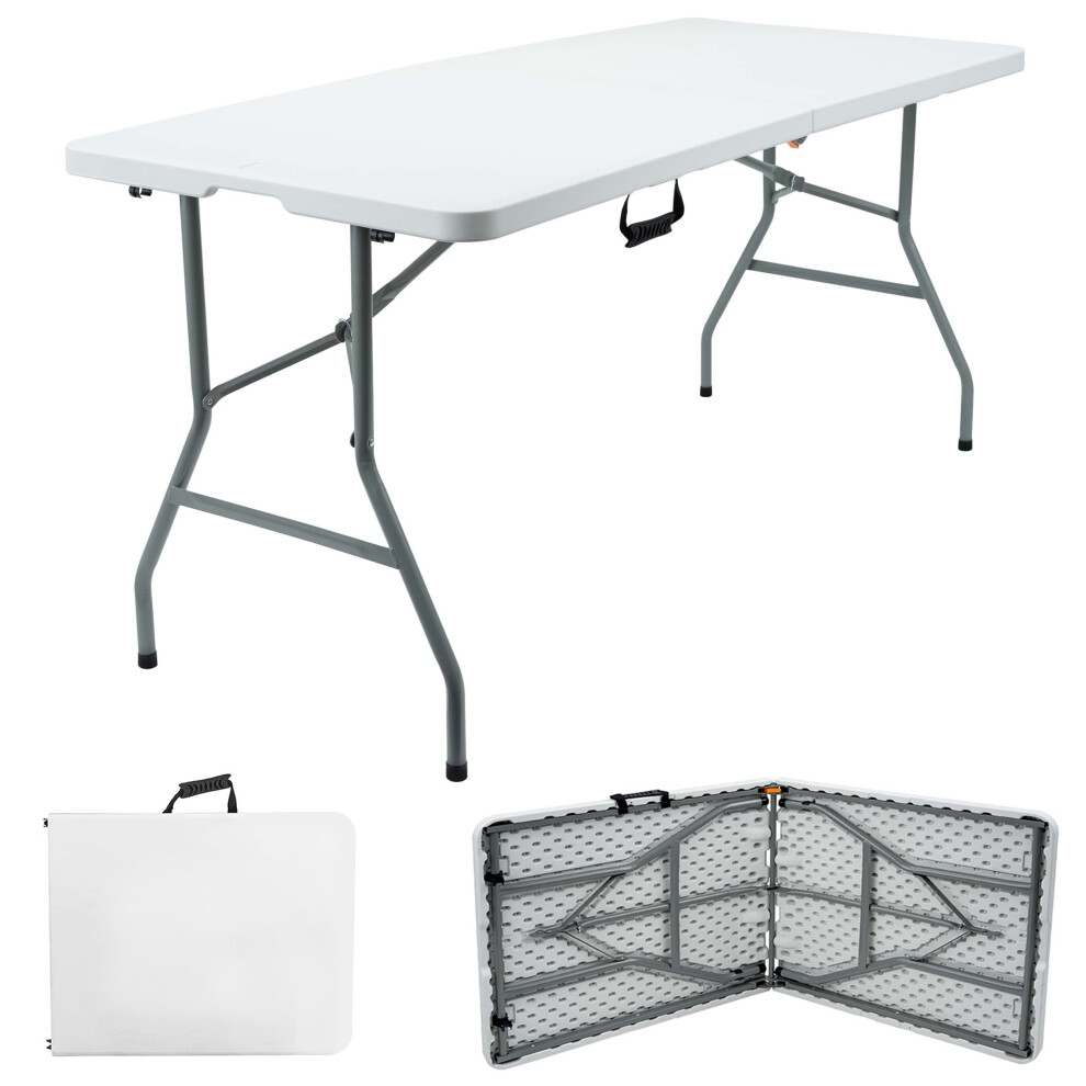 (6Ft Folding Table) 4/6FT CATERING CAMPING HEAVY DUTY FOLDING TRESTLE TABLE PICNIC BBQ PARTY CHAIRS