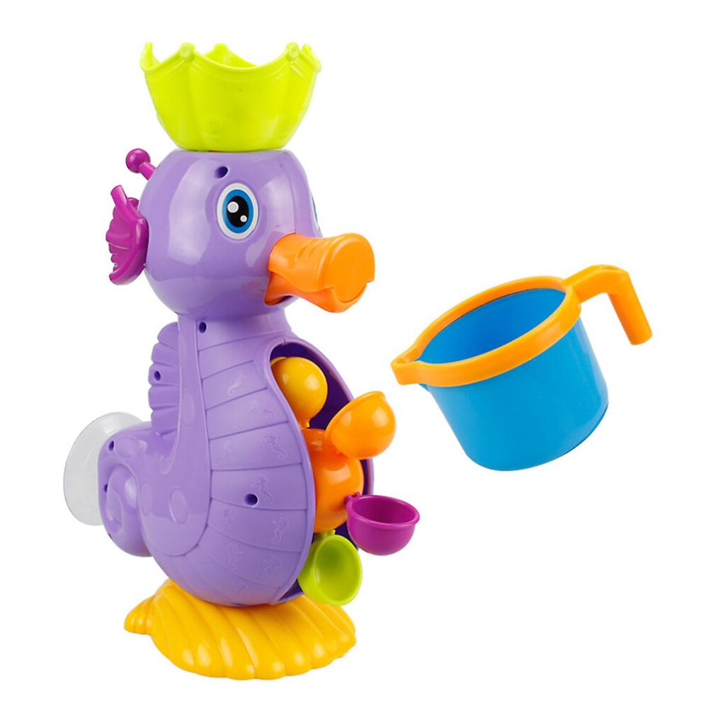 Lucky Step (Seahorse, One Size) Cartoon Animal Waterwheel Bath Shower Toy Water Toy For Toddler And Baby