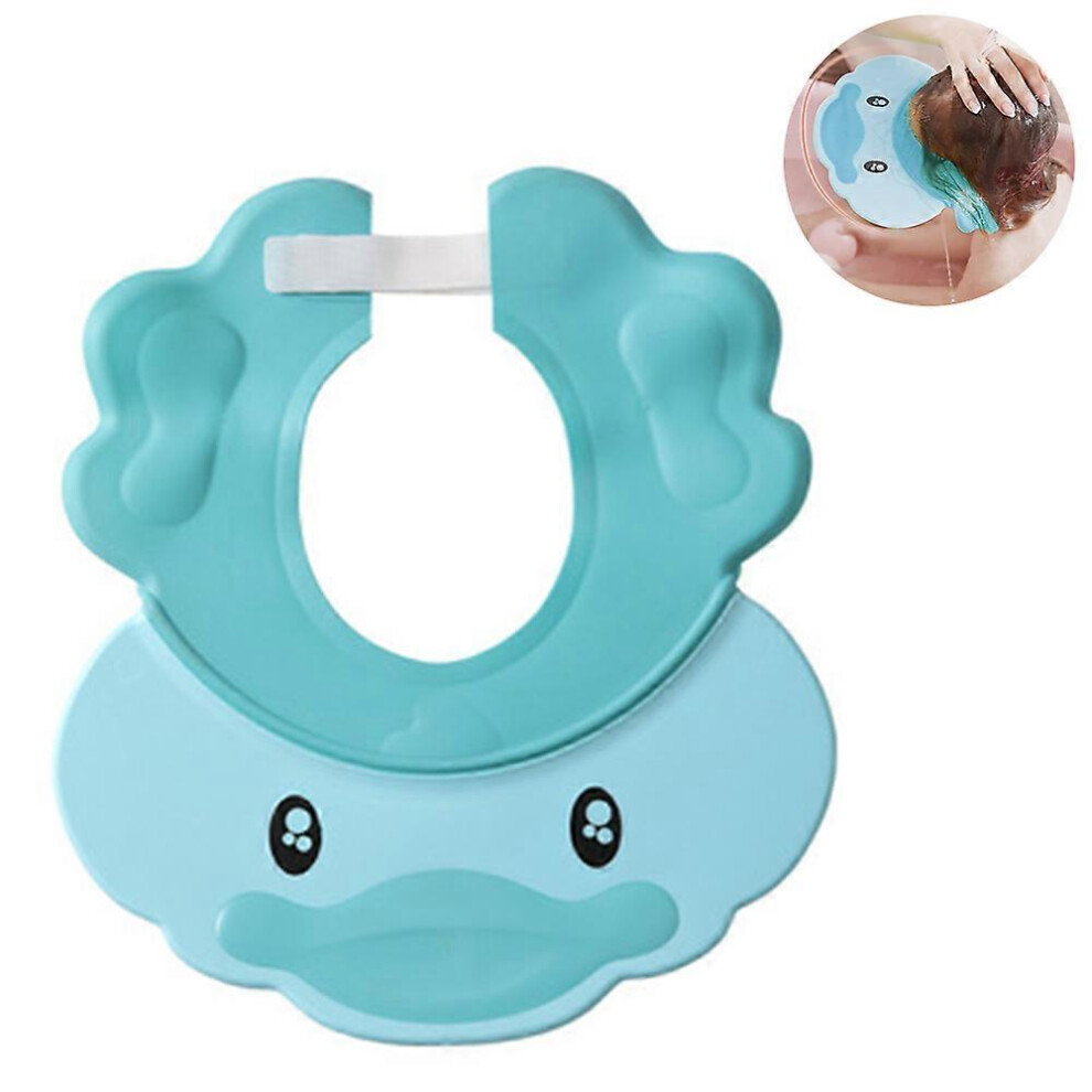 (B, One Size) 1 Pcs Shower Cap For Babies, Kids, Toddlers | Bath Cap Visor For Washing Hair - Shower Protection Lucky Step