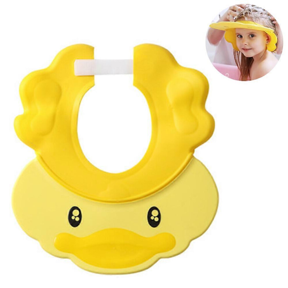 (S, One Size) 1 Pcs Shower Cap For Babies, Kids, Toddlers | Bath Cap Visor For Washing Hair - Shower Protection Lucky Step
