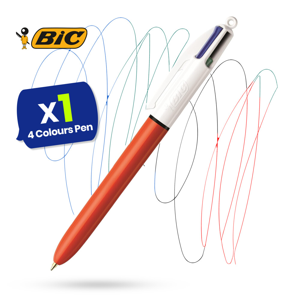 BIC 4 Colour Original Fine Point Ballpoint Pen 0.8 mm Pack of 1