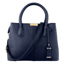 Blue Classic Lychee Grain Tote Handbag