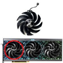 (1x OR-Left Cooling Fan (with metal label)) Cooling Fan Replacement Parts for PALIT RTX4070tiS 4080 4090GameRock Graphics Card