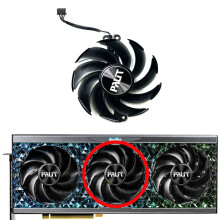 (1x OR-Middle Cooling Fan (with metal label)) Cooling Fan Replacement Parts for PALIT RTX4070tiS 4080 4090GameRock Graphics Card