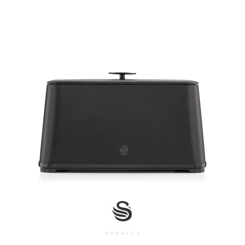 Swan Swan Stealth Bread Bin SWKA18520BLKN (Black)