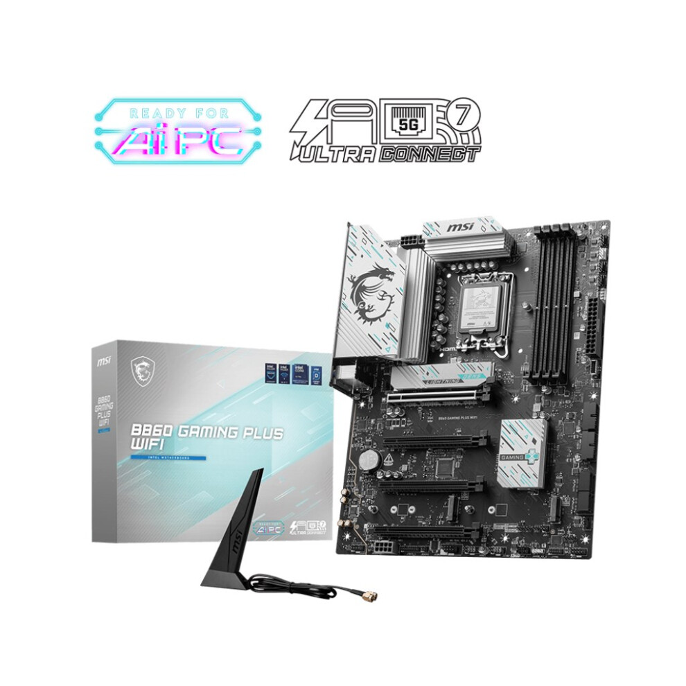 Msi B860 Gaming Plus Wifi Motherboard Intel B860 Lga 1851 (Socket V1) Atx