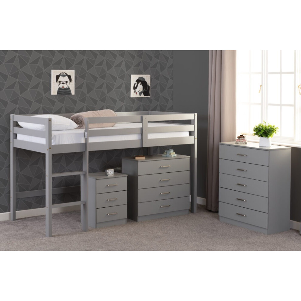 Seconique Grey Panama Mid Sleeper Slate