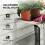 Outsunny Outsunny 2 Tier Potting Bench Table, Galvanised Work Bench, Silver Tone 5