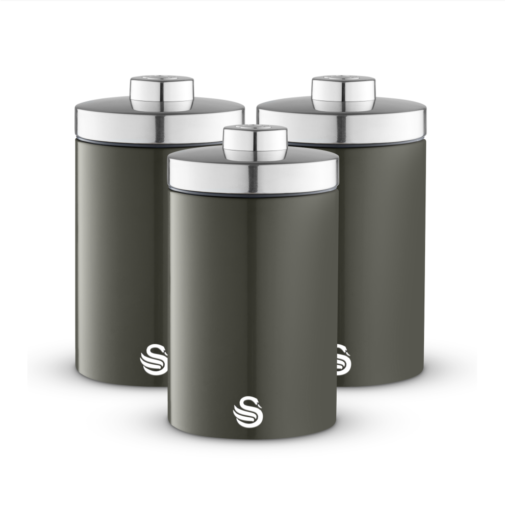 Swan Townhouse Canisters Kitchen Set SWKA18530GRP (Graphite)