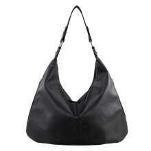 (Black) PU Leather Shoulder Bag Handbag