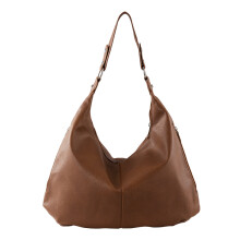 (Brown) PU Leather Shoulder Bag Handbag