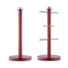 Swan TownHouse Towel Pole & Mug Tree Kitchen Set SWKA18531RN (Red)