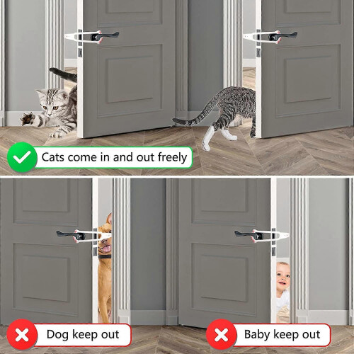 2pcs Cat Door Holder Latch, Flex Latch Strap, No Measuring Easy to Install 1