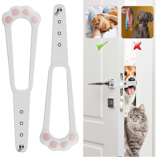 2pcs Cat Door Holder Latch, Flex Latch Strap, No Measuring Easy to Install
