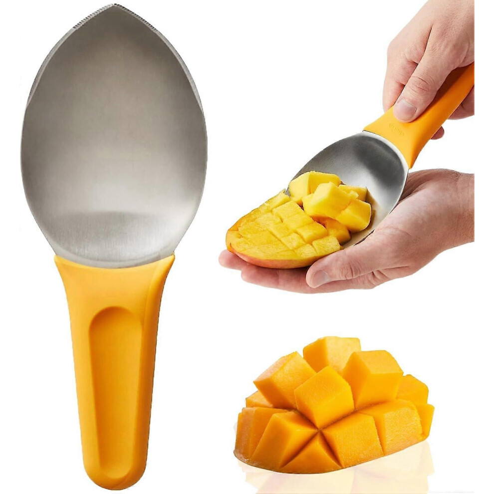 Mango Slicer, Mango Cutter Tool Watermelon Cutter Slicer Tool, Mango Splitter Fruit Slicer Cutter Pitter with Non-Slip Handle