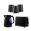 Tower Tower Sonar Kettle, 2 Slice Toaster & Canisters Kitchen Set (Black) 1